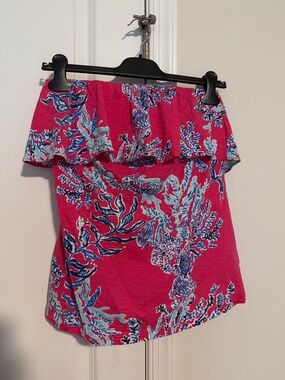 Lilly P Wiley ruffle tube top